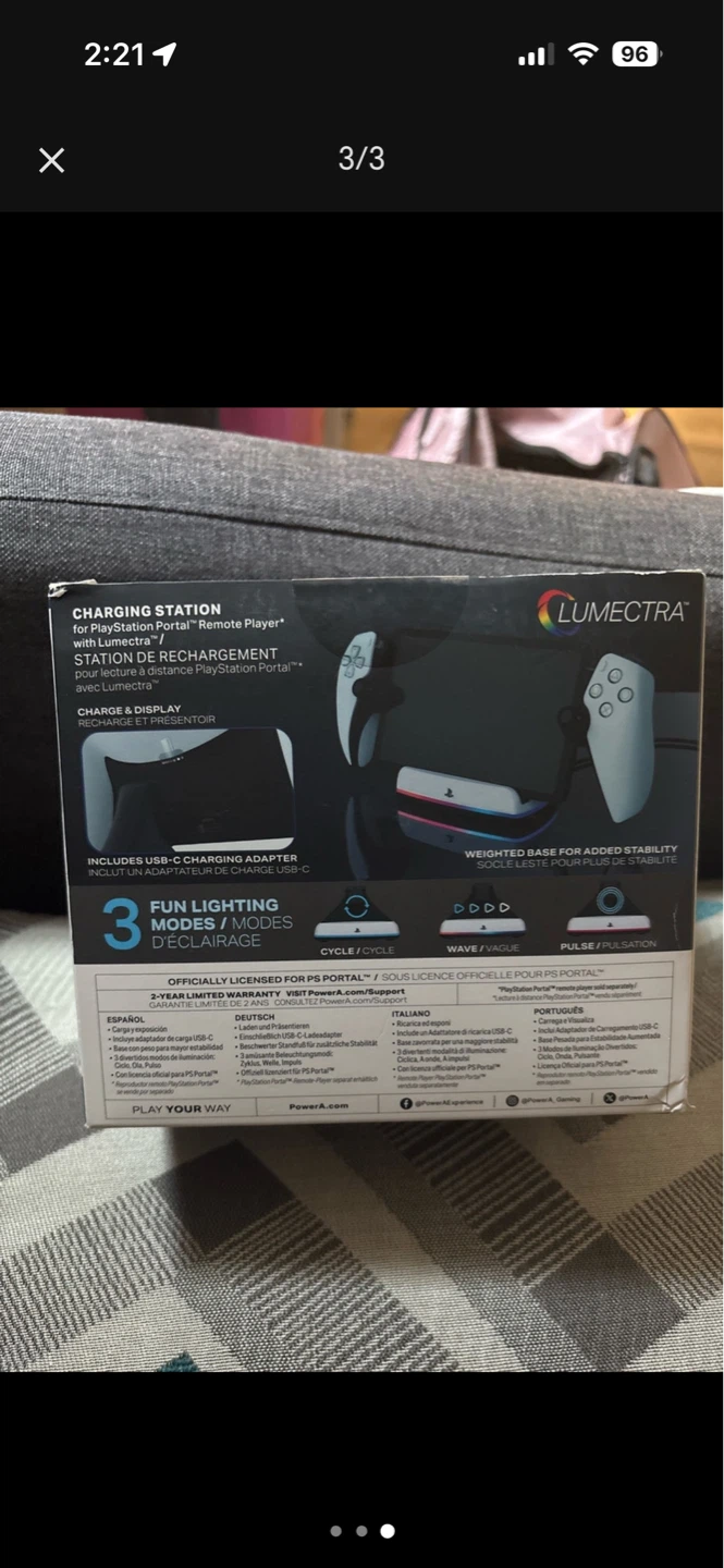PowerA Lumectra Charging Station for PlayStation Portal - photo 3