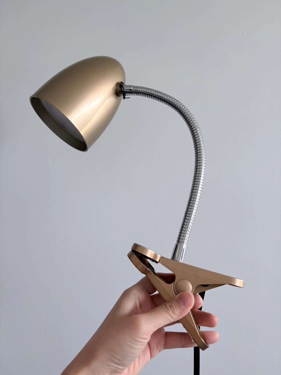 Gold Gooseneck Clip Lamp