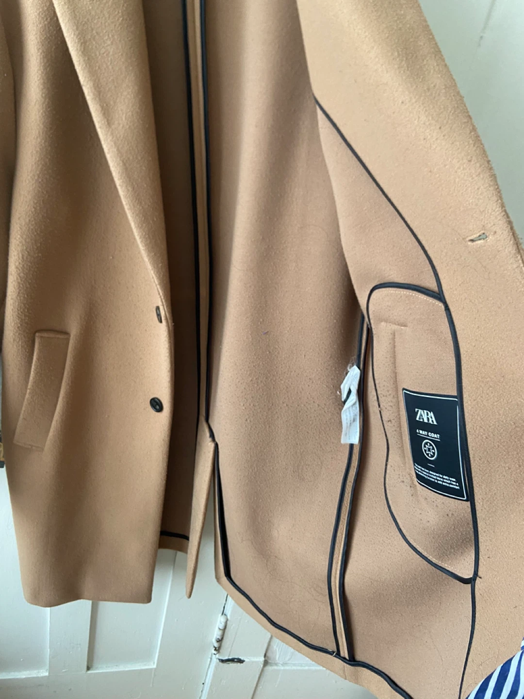 ZARA Camel Wool Blend 1 Way Coat - photo 5