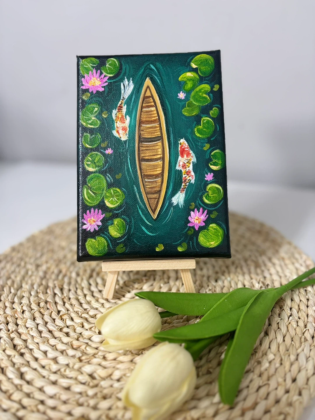 Mini canvas acrylic paintings - photo 2
