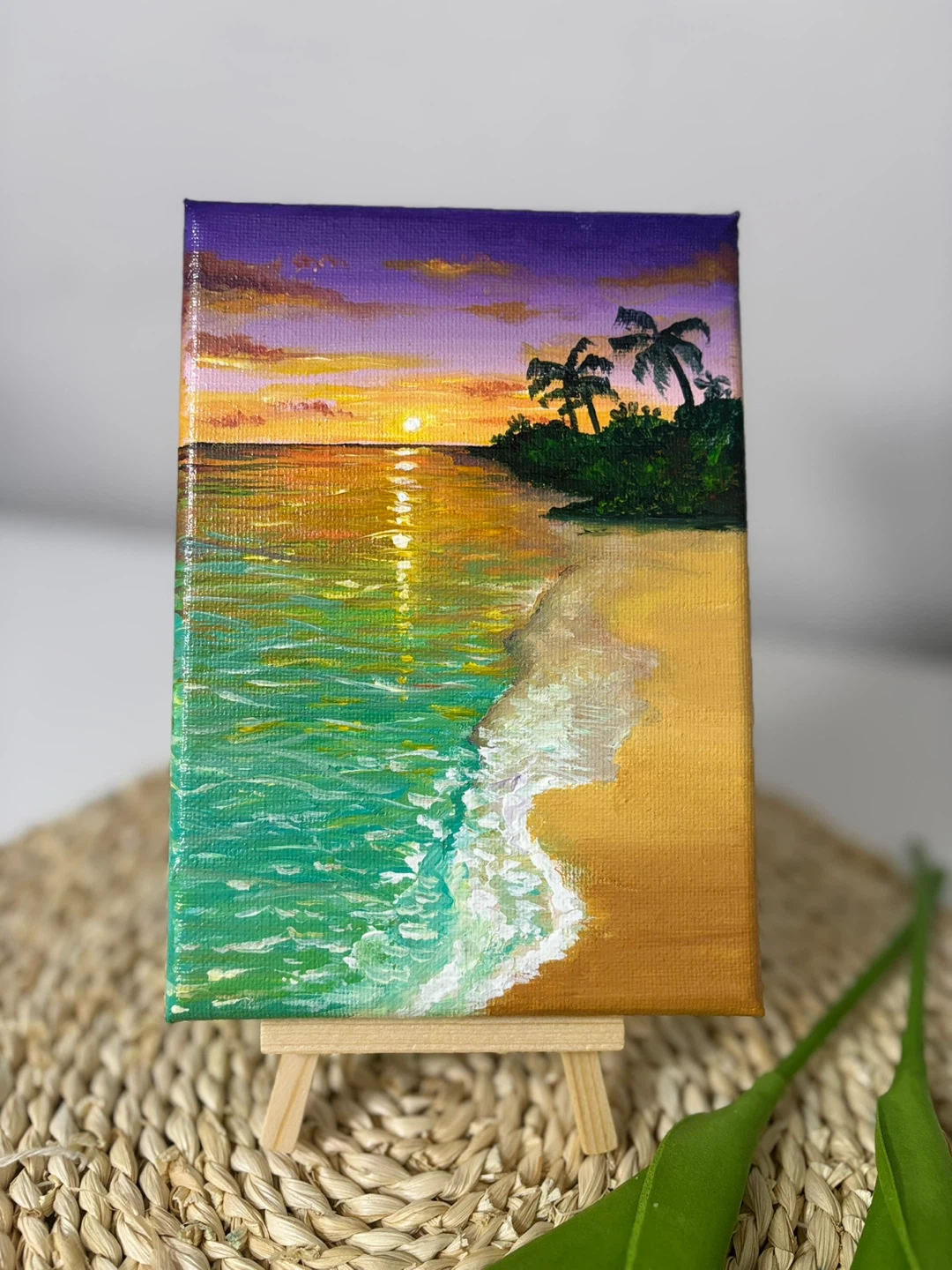 Mini canvas acrylic paintings - photo 5