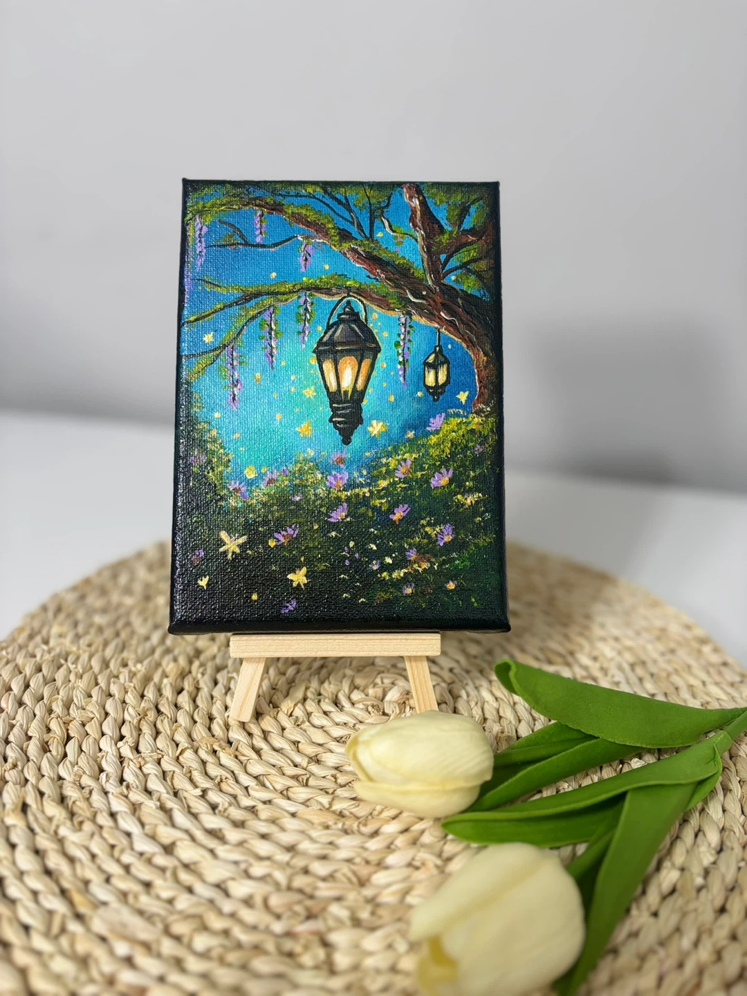 Mini canvas acrylic paintings - photo 4