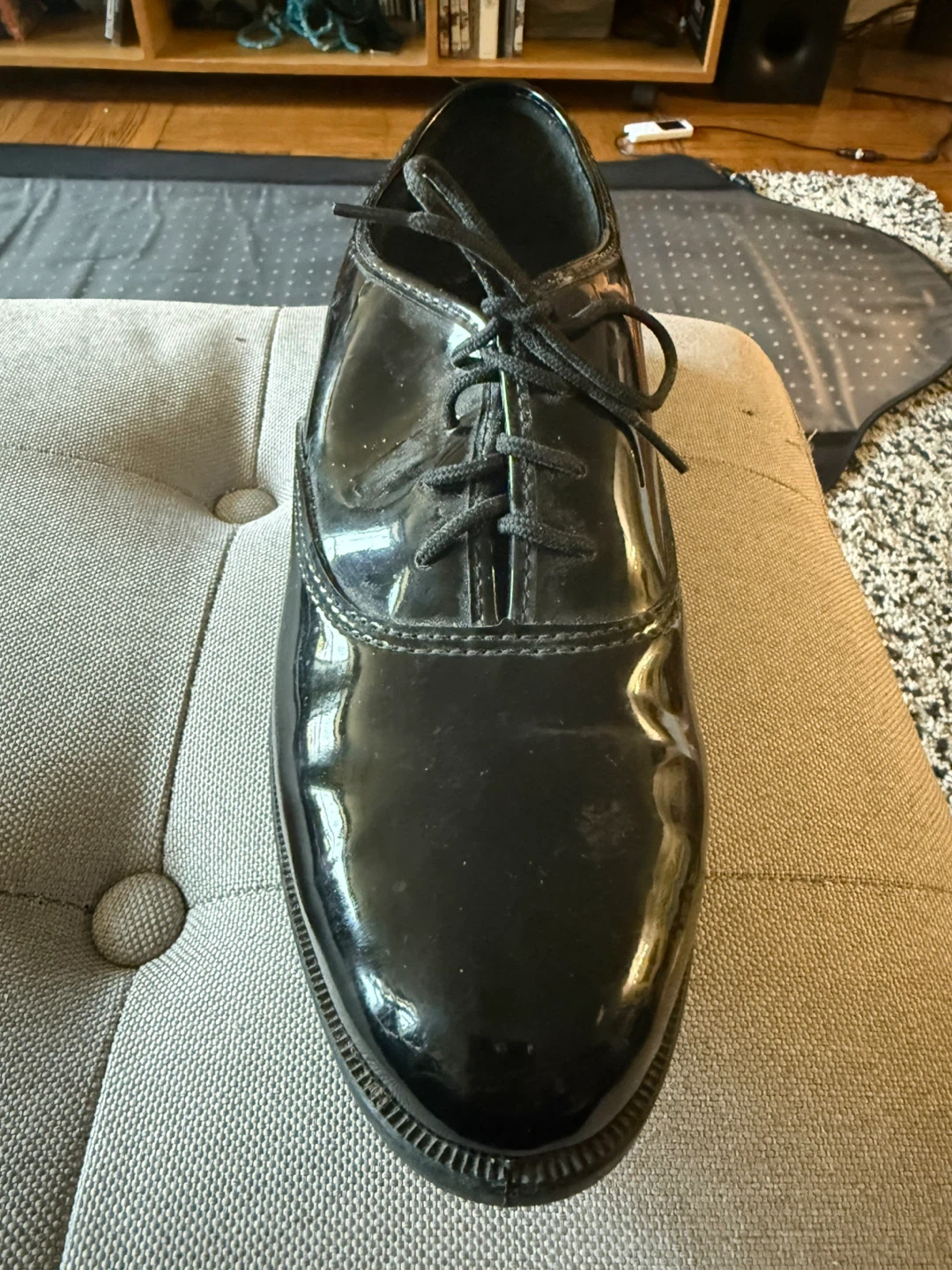 Black Patent Leather Oxford Dress Shoes - photo 2