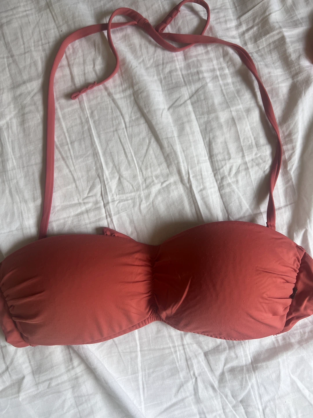 La Vie en Rose Aqua Strapless Bikini Top - Size S/P