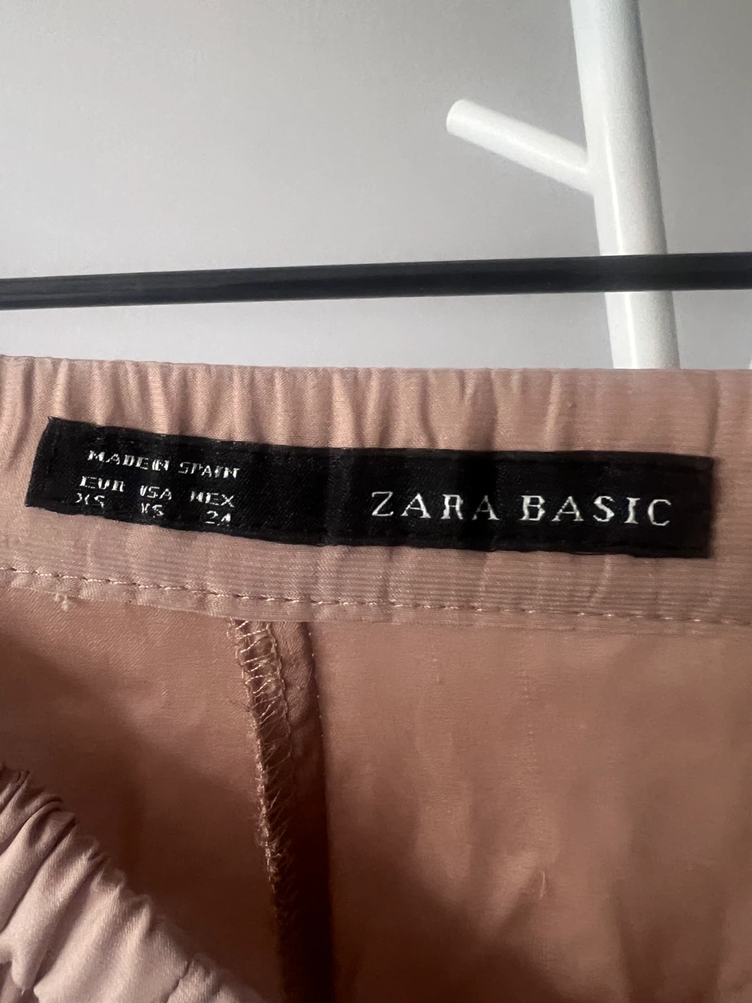 Zara Basic Tan Elastic Waist Pants Size XS - photo 3