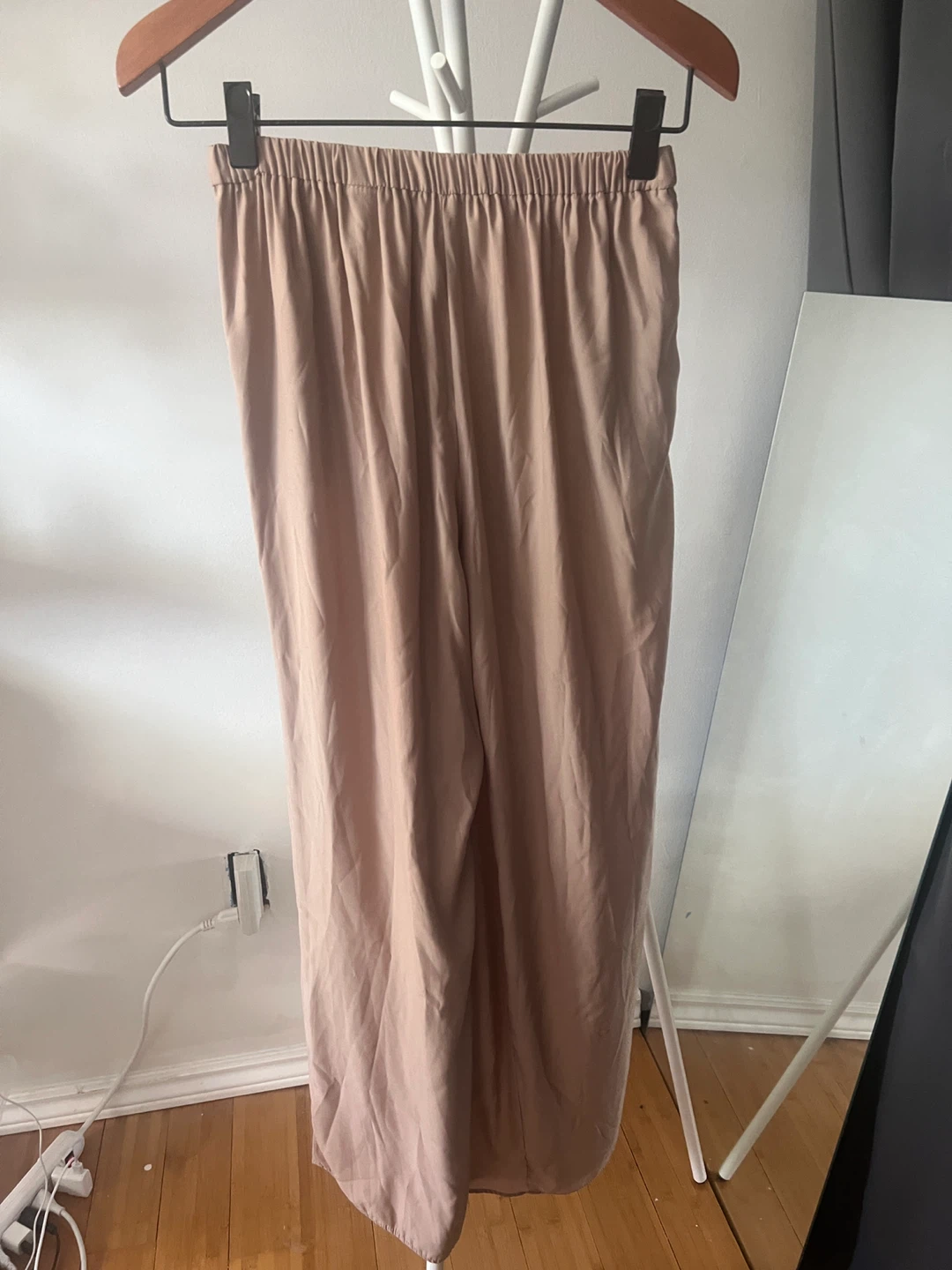 Zara Basic Tan Elastic Waist Pants Size XS - photo 2