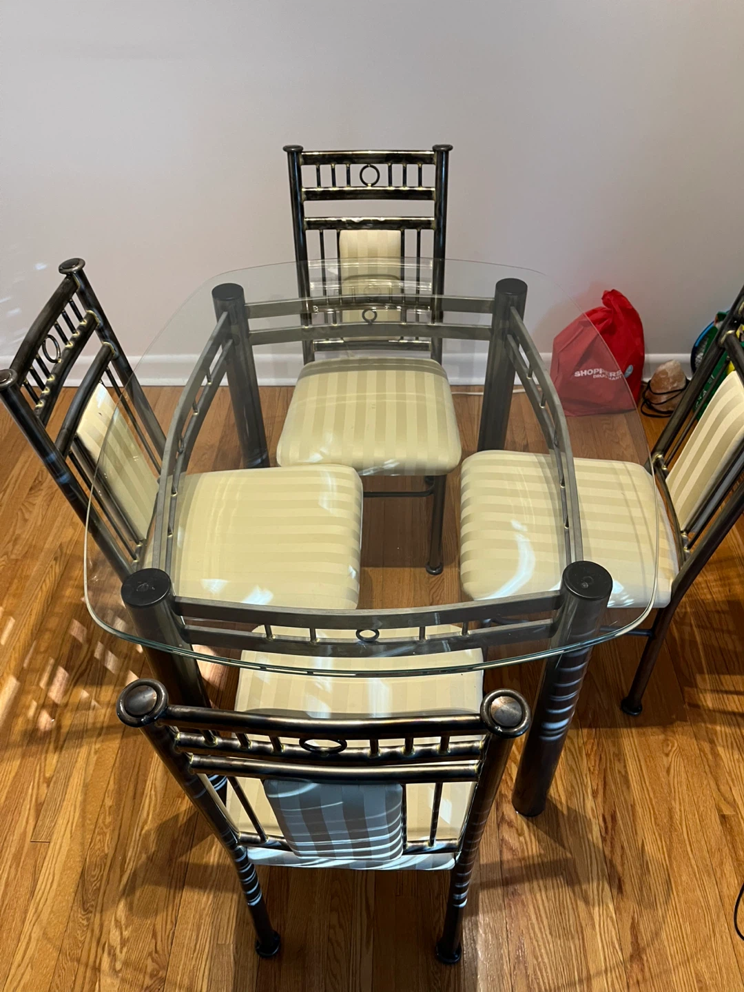 Glass Top Dining Set with 4 Chairs - photo 2