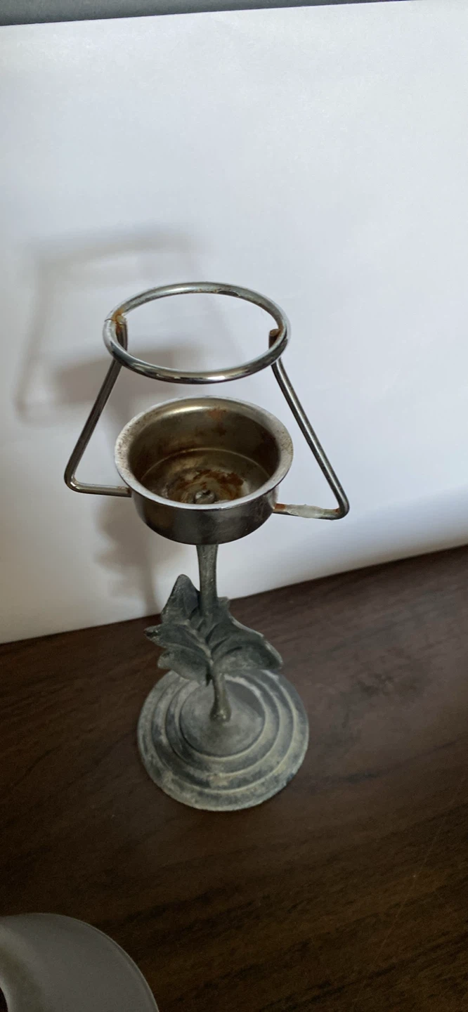 Metal Rose Tealight Holder with Frosted Glass Shade - photo 3