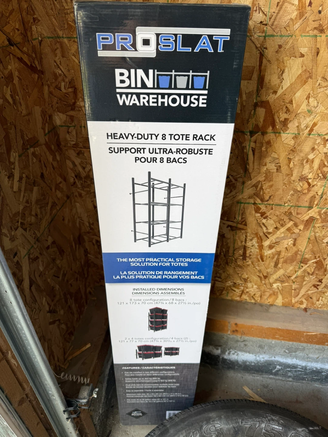 PROSLAT Heavy-Duty 8 Tote Rack