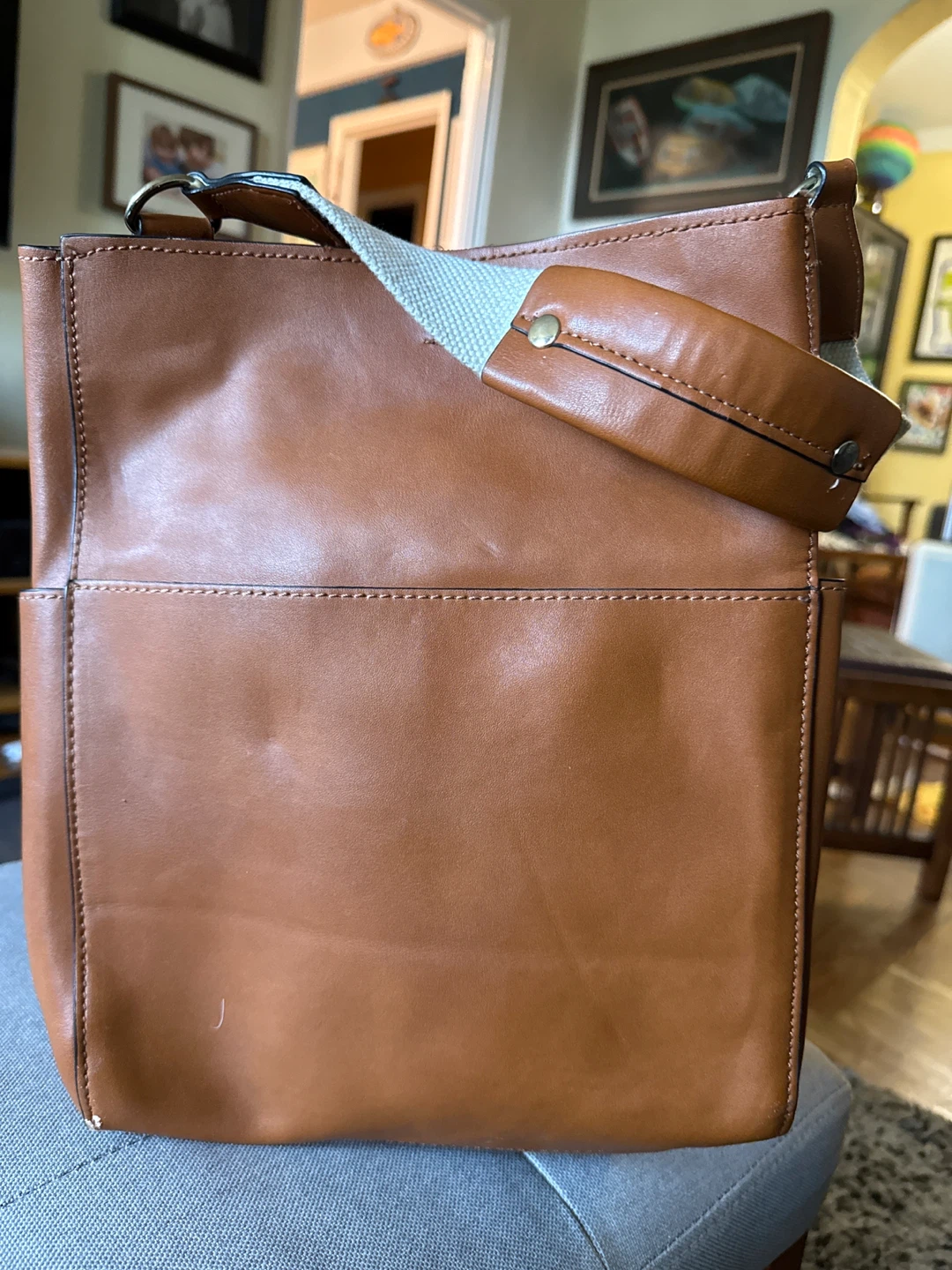 Brown Leather Tote Bag