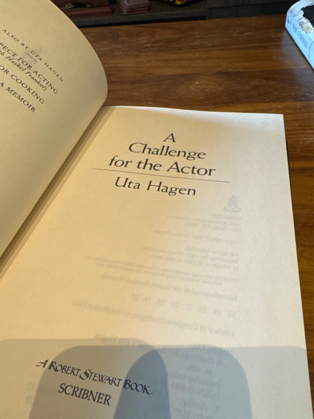 A Challenge for the Actor by Uta Hagen - photo 2