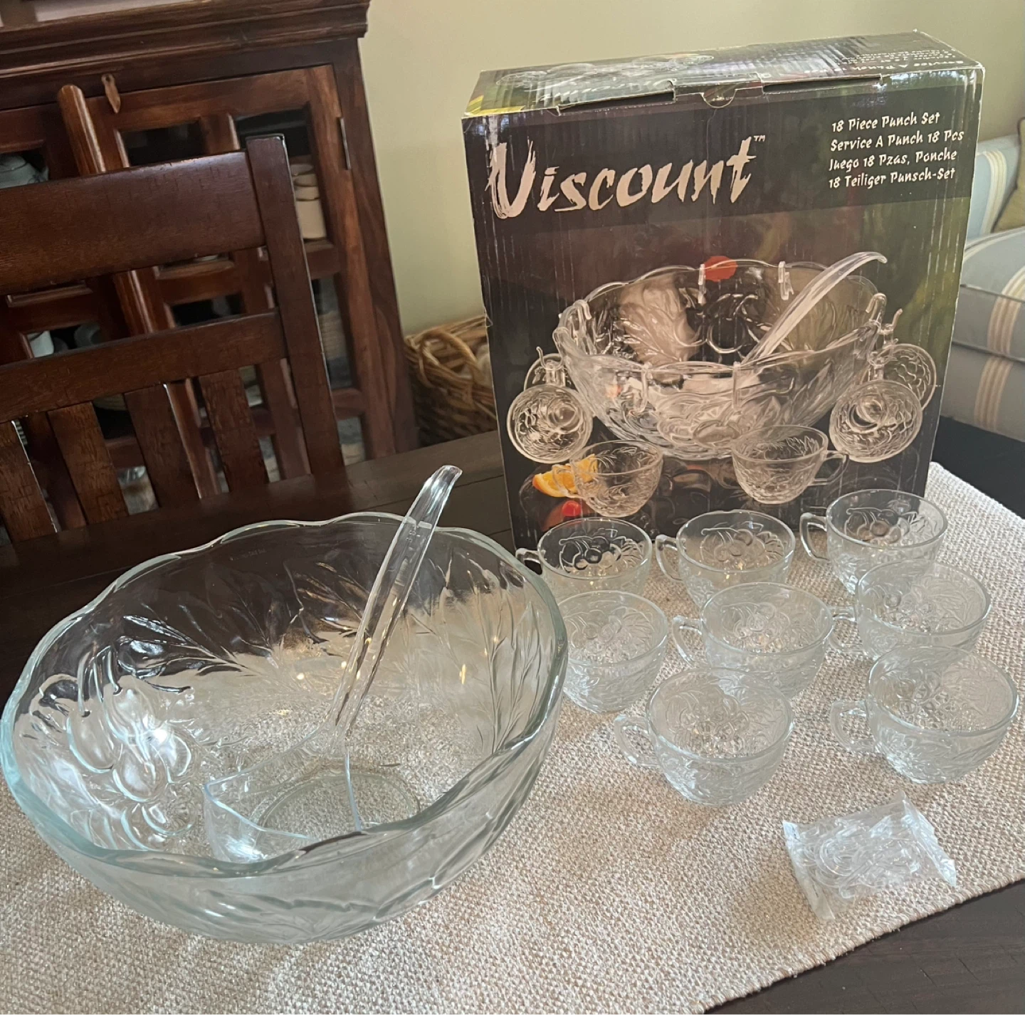 Vintage Punch Bowl Set