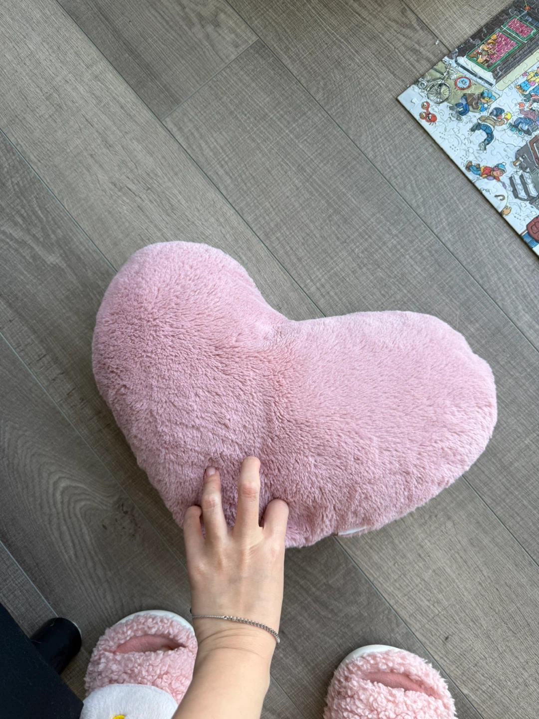 Pink Heart Plush Pillow