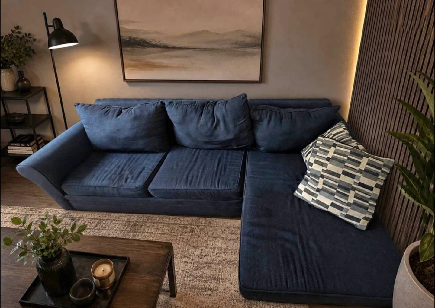 Dark Blue Sectional Sofa