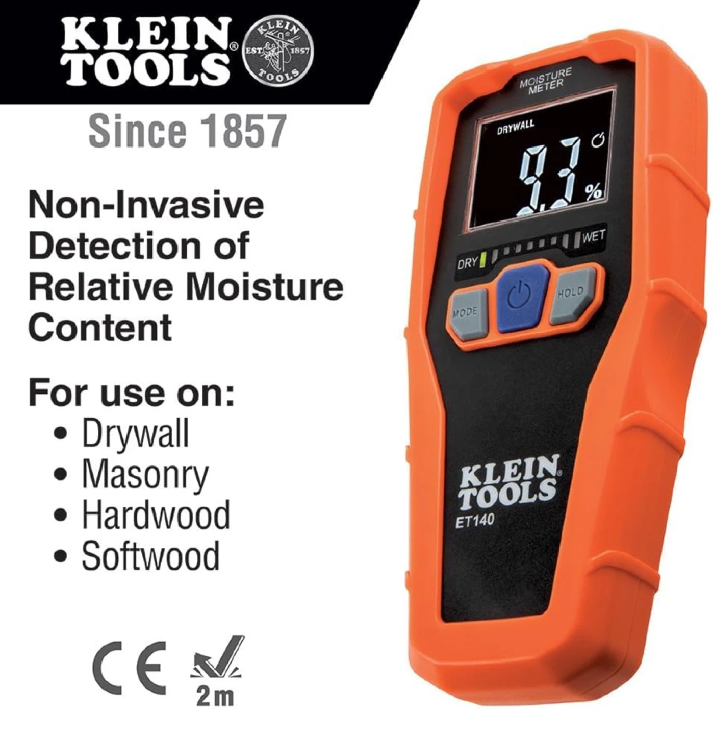Klein Tools ET140 Pinless Moisture Meter - photo 4