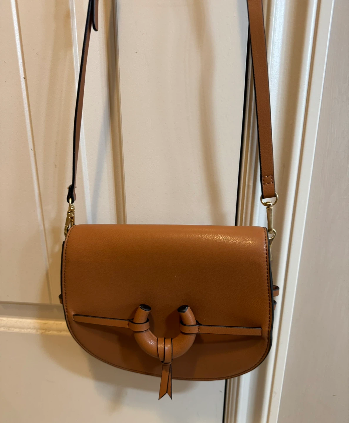 Brand New Zara Vegan Leather Crossbody Bag with Decorative Knot