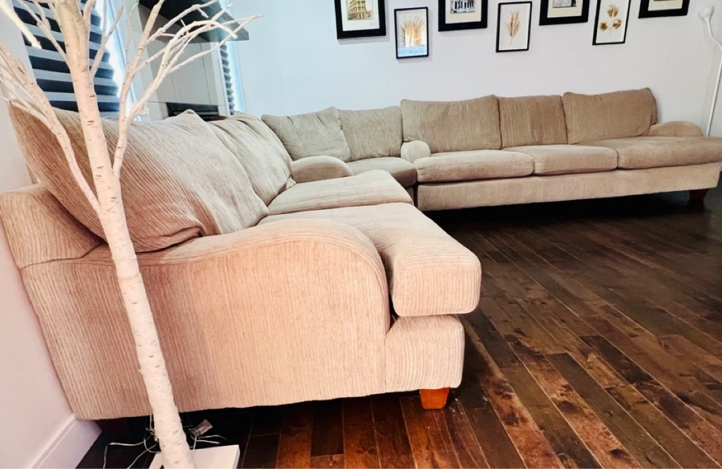 Ashley Beige Sectional Sofa - photo 2