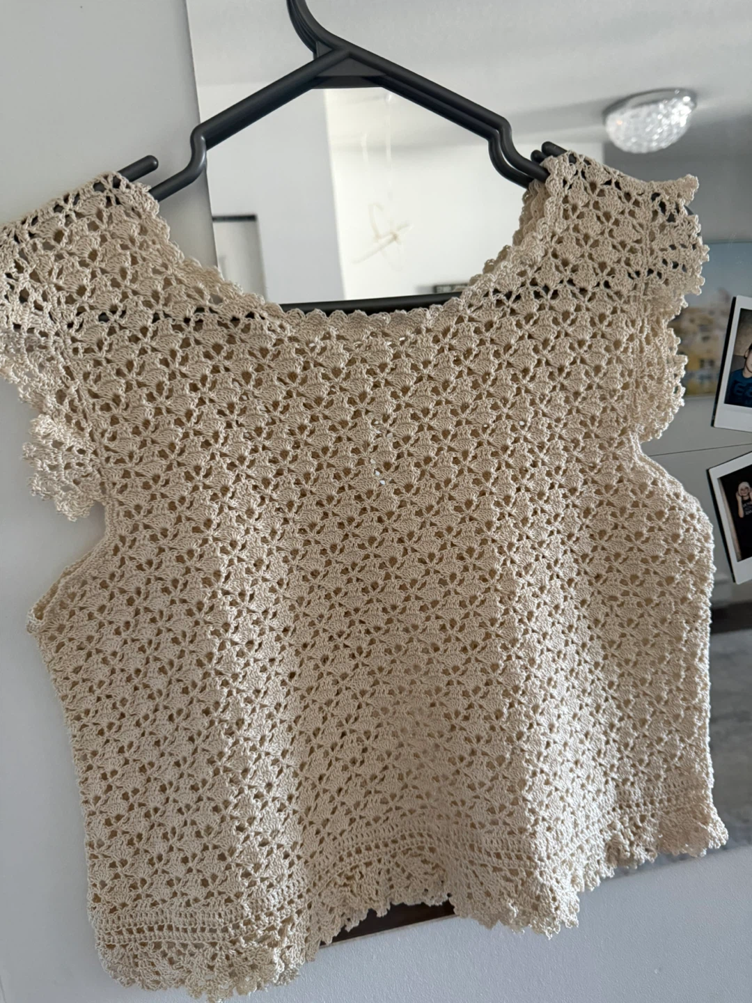 Handmade Crocheted Top - Beige