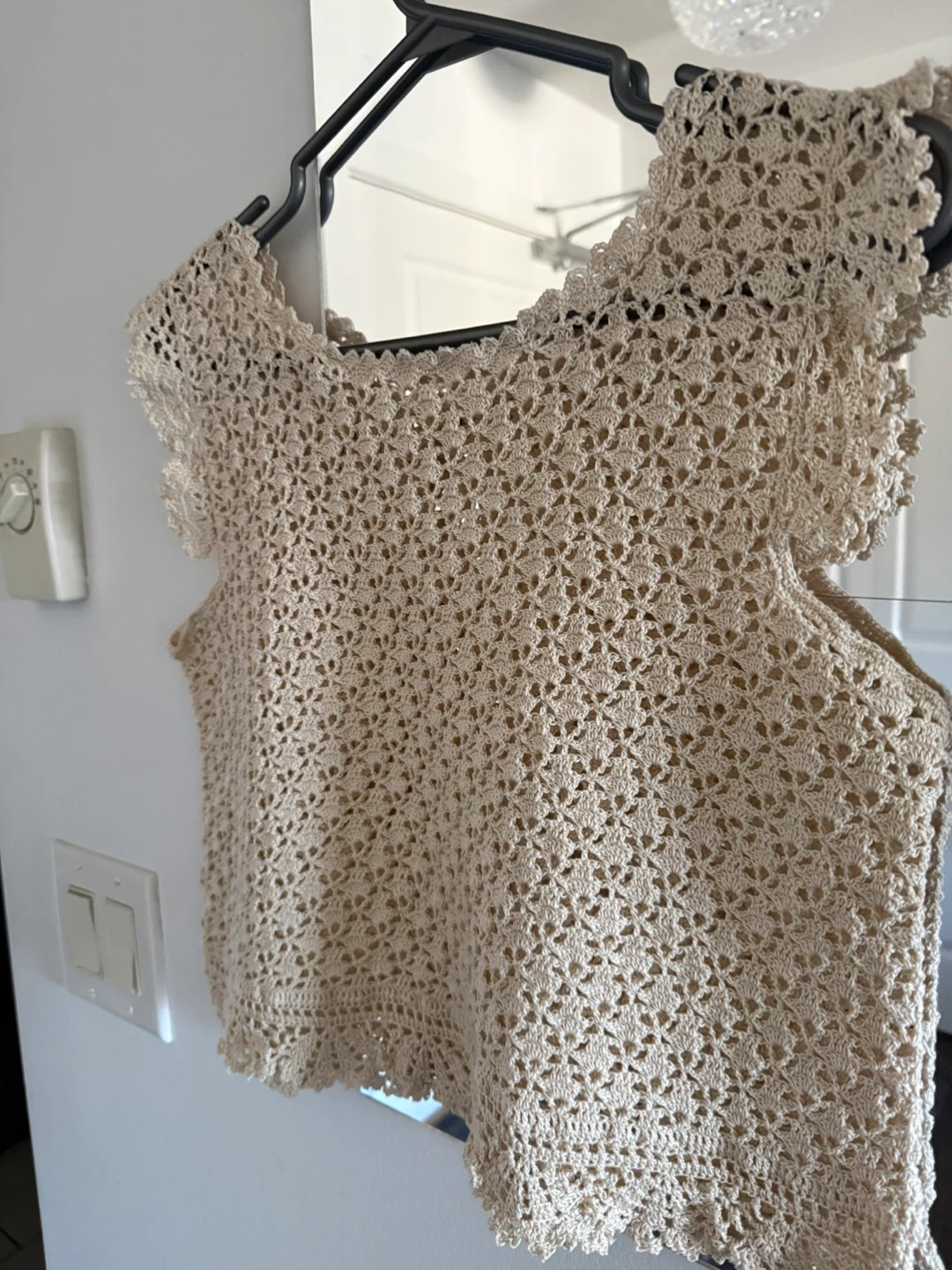 Handmade Crocheted Top - Beige - photo 2