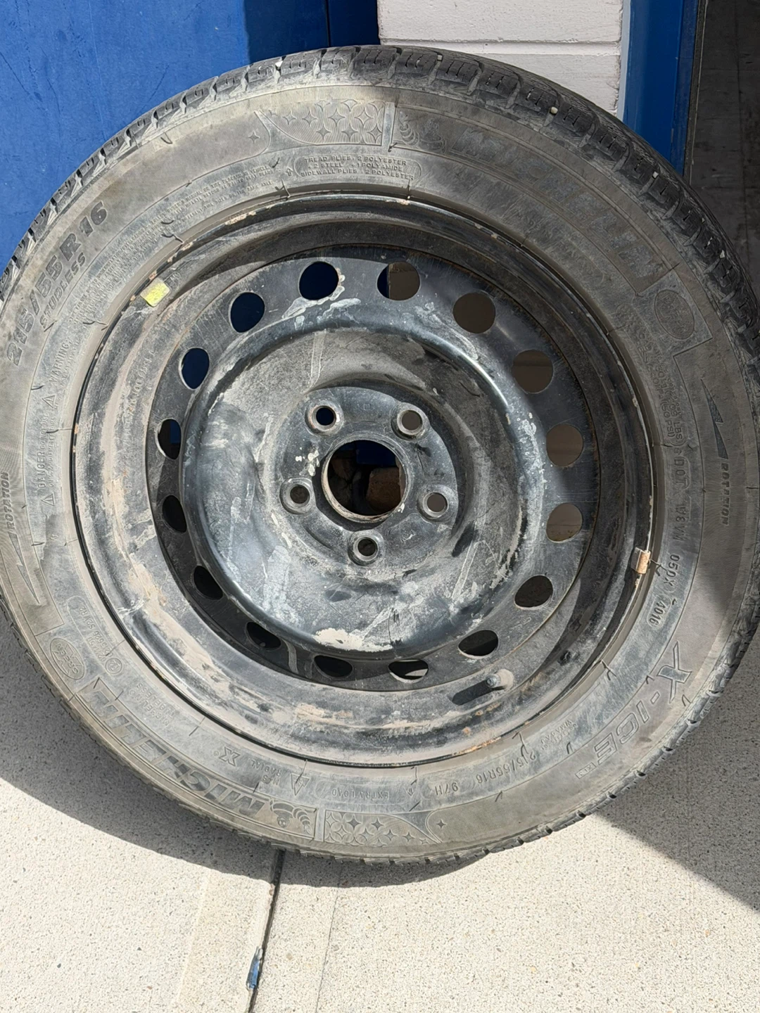 215/55R16 Tire on Steel Rim - photo 2