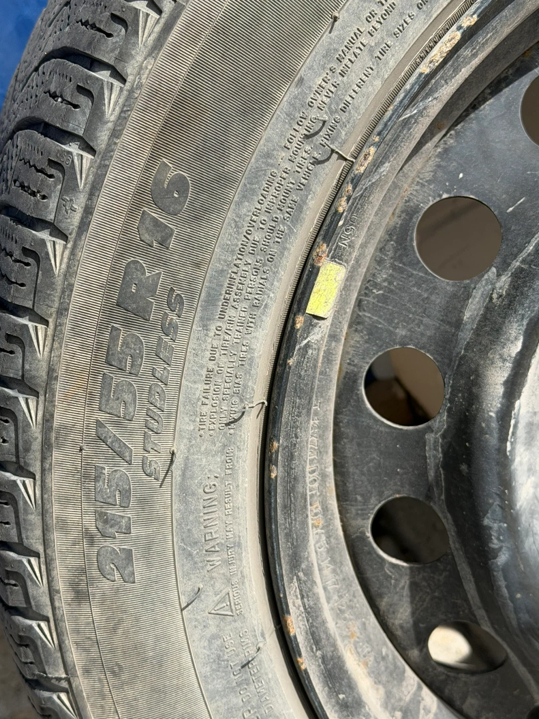 215/55R16 Tire on Steel Rim - photo 4