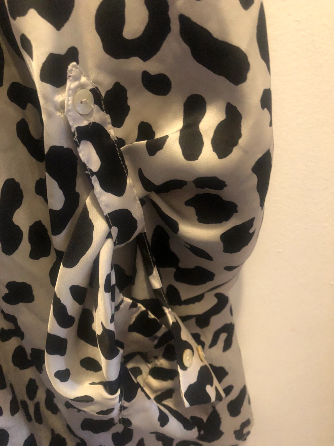Leopard Print Button-Up Silk Shirt - photo 3
