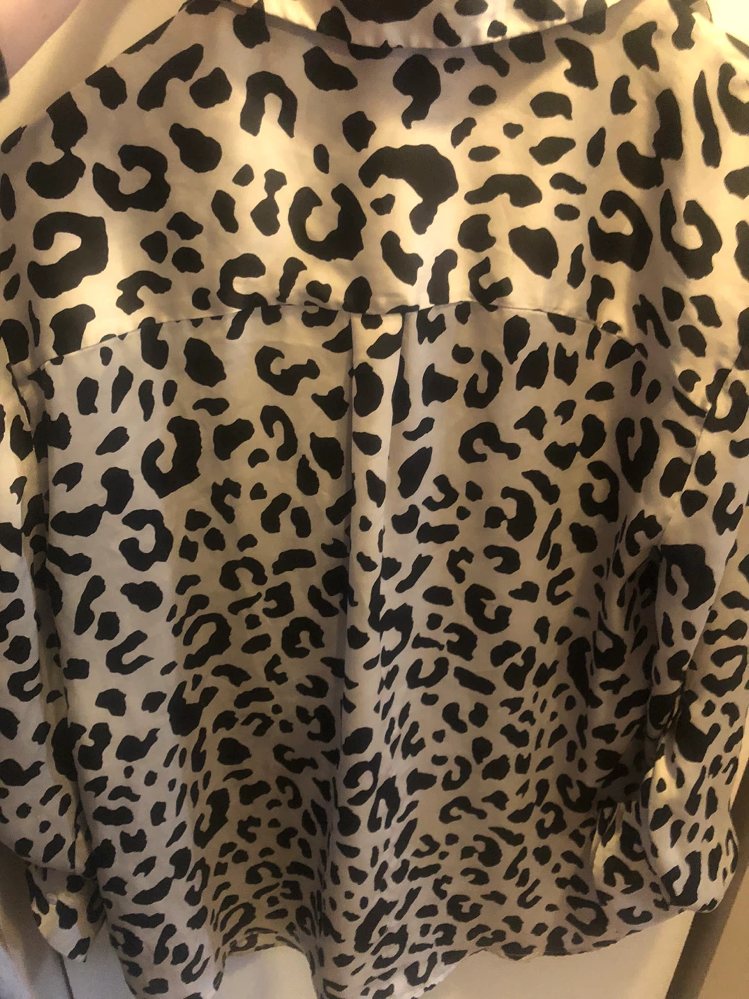 Leopard Print Button-Up Silk Shirt - photo 4
