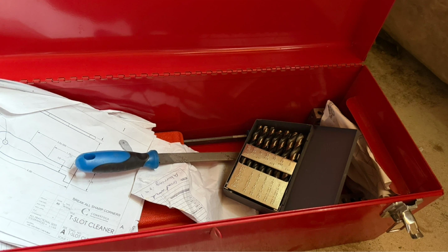Red Metal Toolbox with Assorted Tools - photo 5