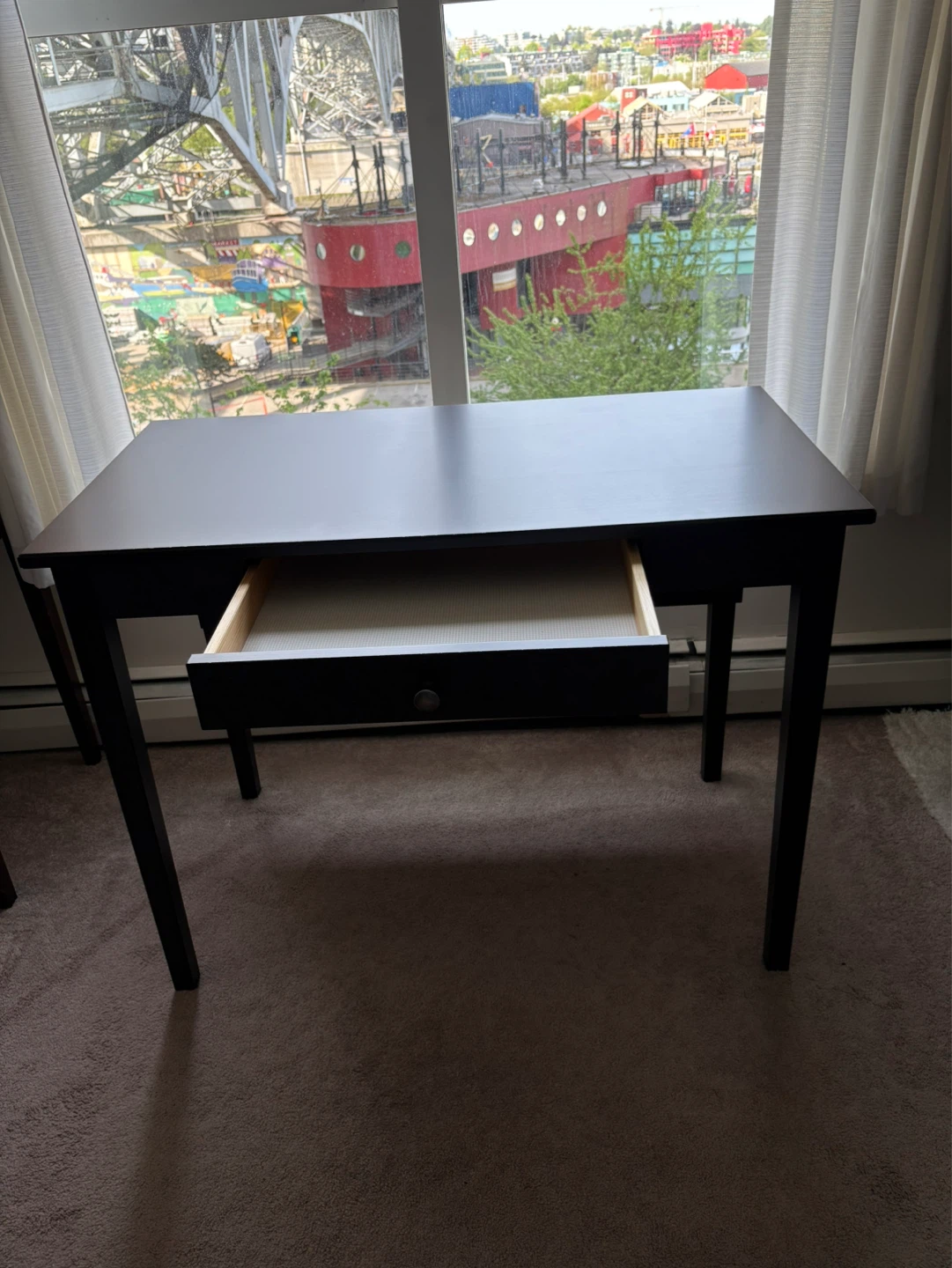 Drop-leaf desk with drawer - photo 2