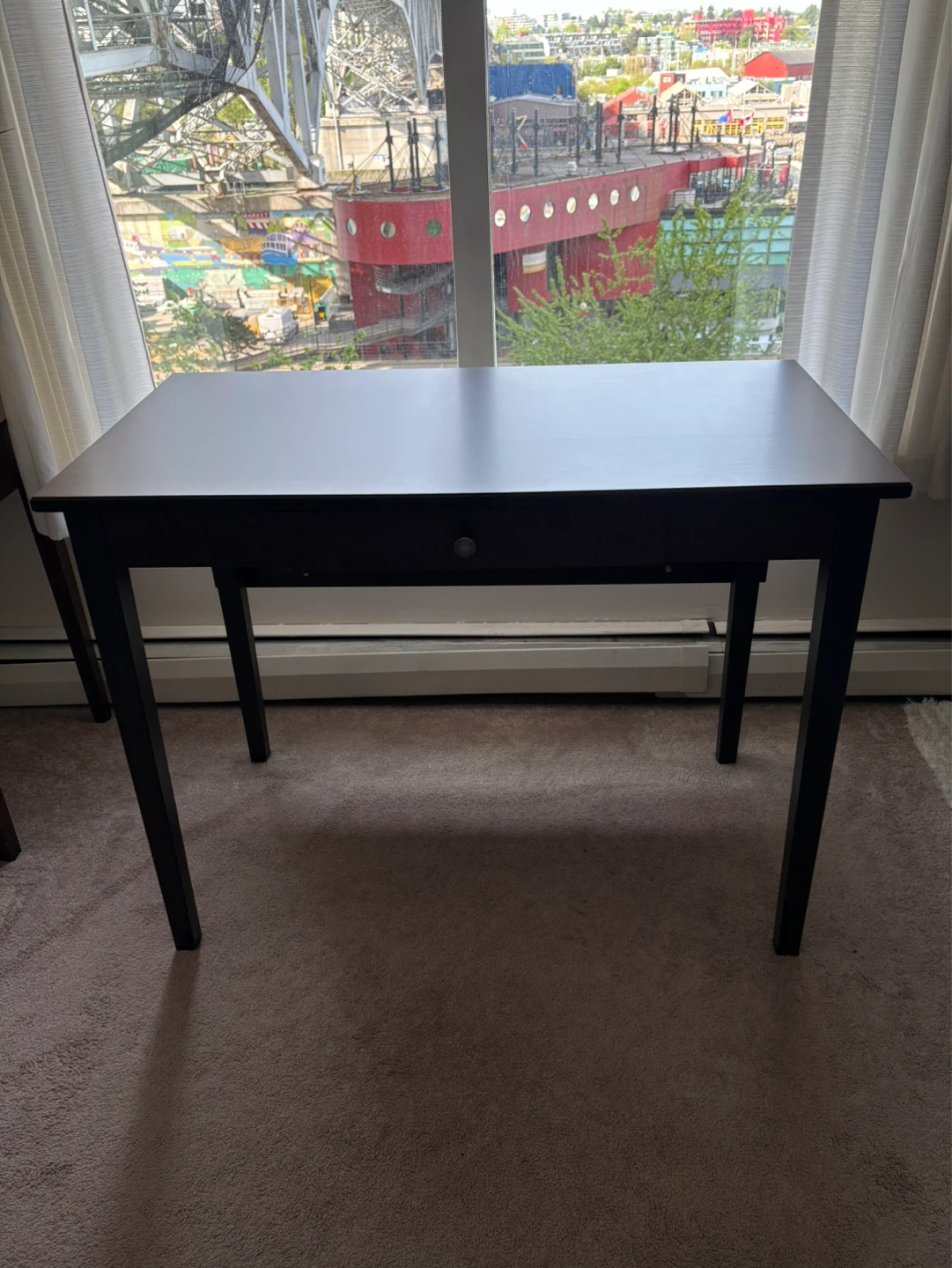 Drop-leaf desk with drawer - photo 4