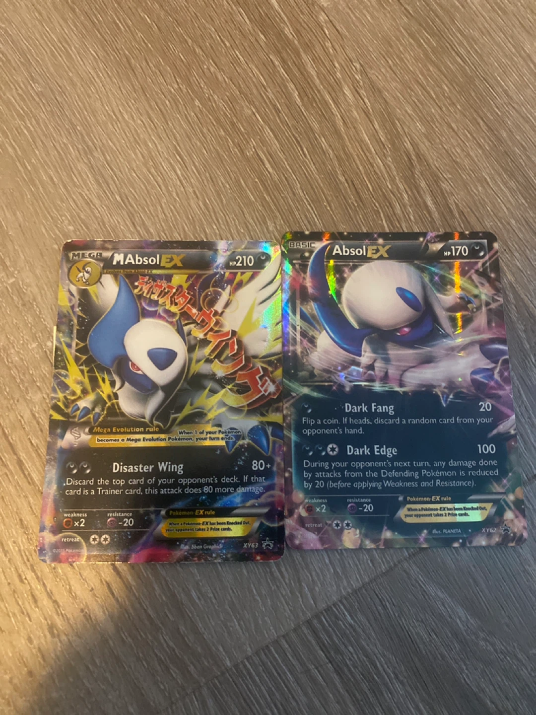 Pokemon M Absol EX & Absol EX Trading Cards