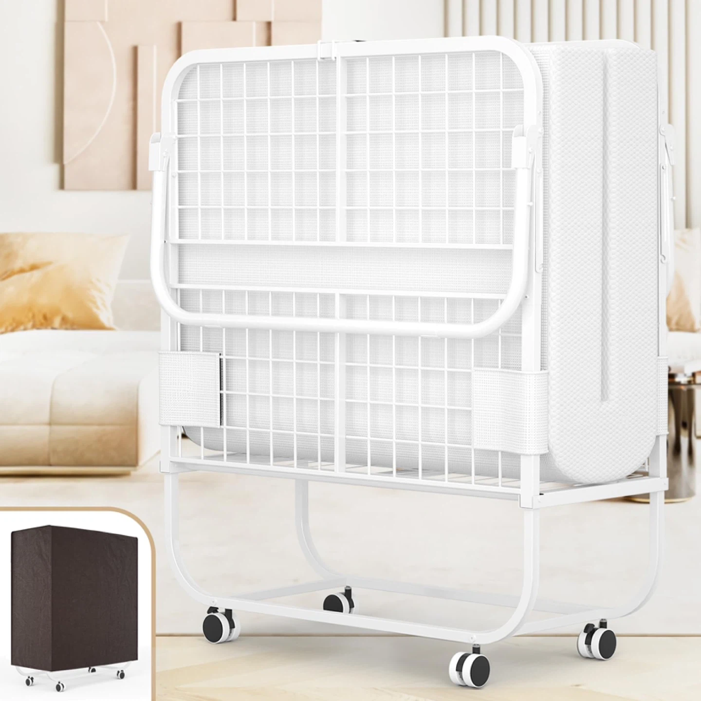 Cyclysio Queen 75 X 31'' Folding Bed with Storage