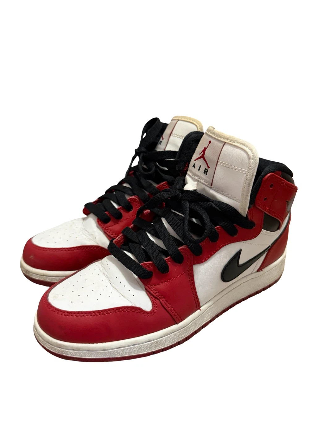 Air Jordan 1 Mid (GS) - Red/White/Black - Size 5.5Y