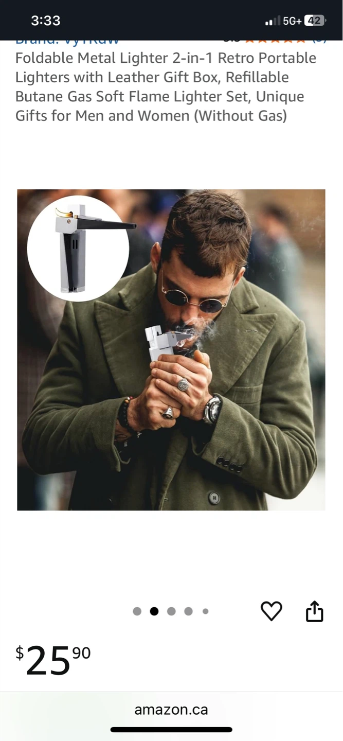 Foldable Metal Lighter with Gift Box - photo 2