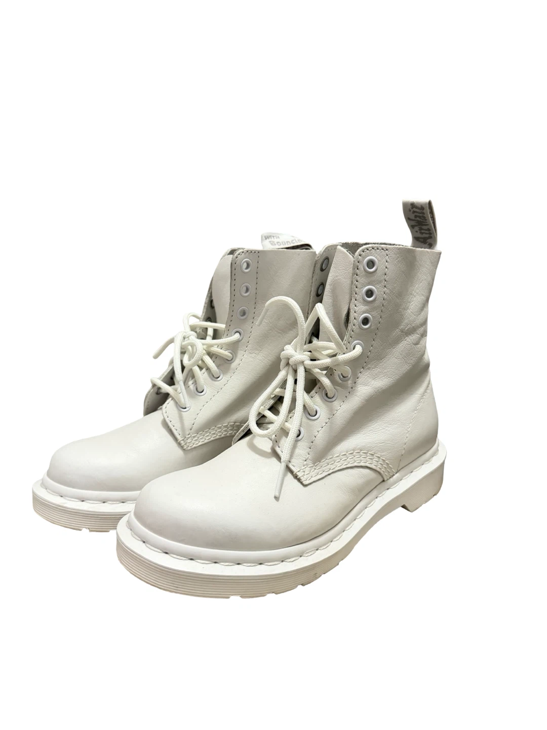 Dr. Martens 1460 Pascal Mono Boots White Leather Size 6 US
