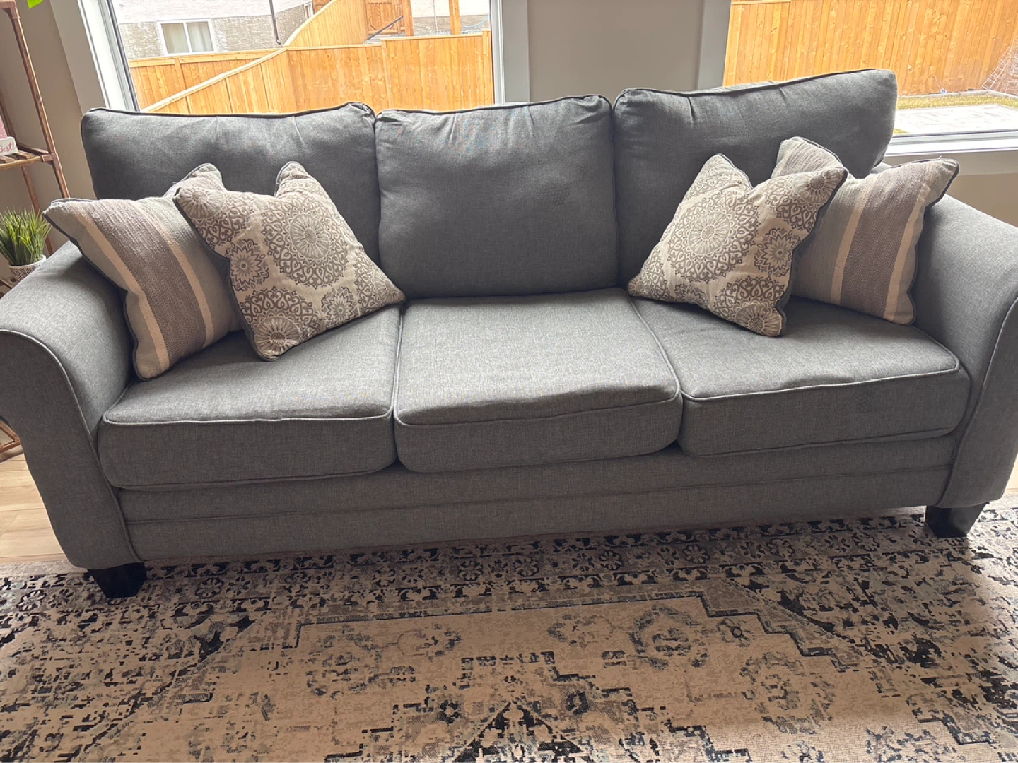 Grey Fabric Sofa Set (3-Seater & 2-Seater) - photo 2