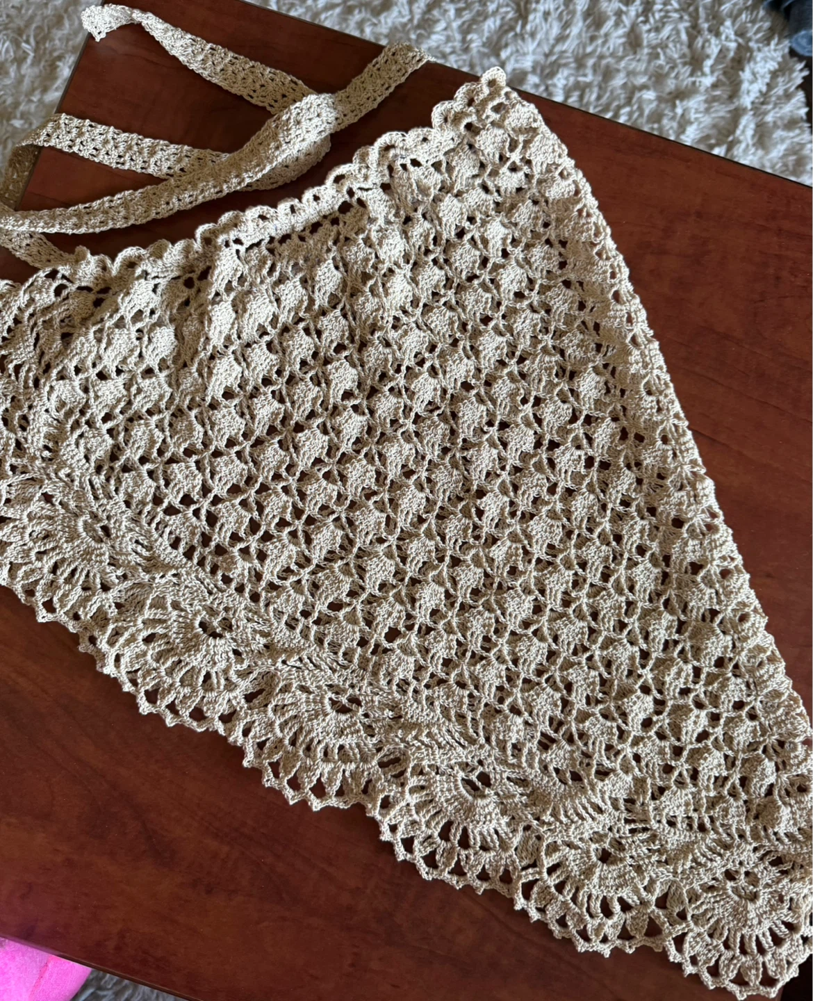 Handmade Crochet Lace bikini coverup  Scarf