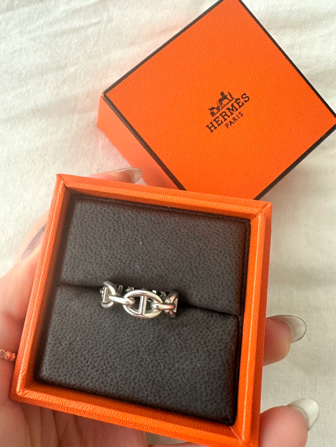 Hermes Chaine d'ancre Enchainee Ring - photo 4