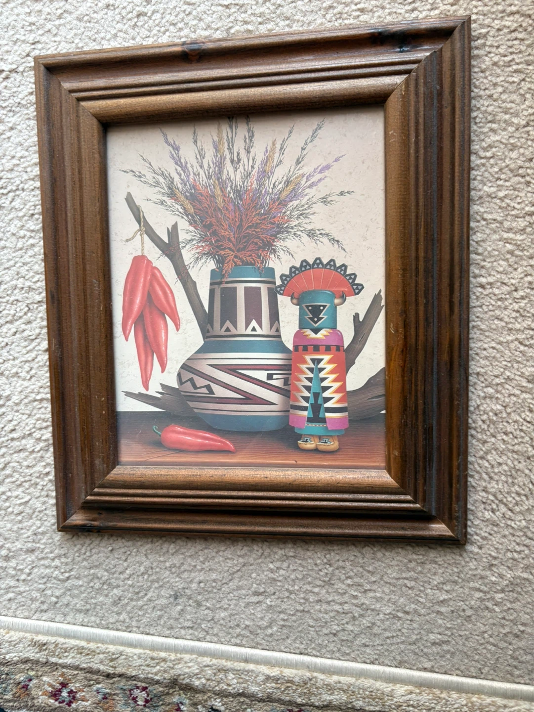 Framed Native American Style Artwork