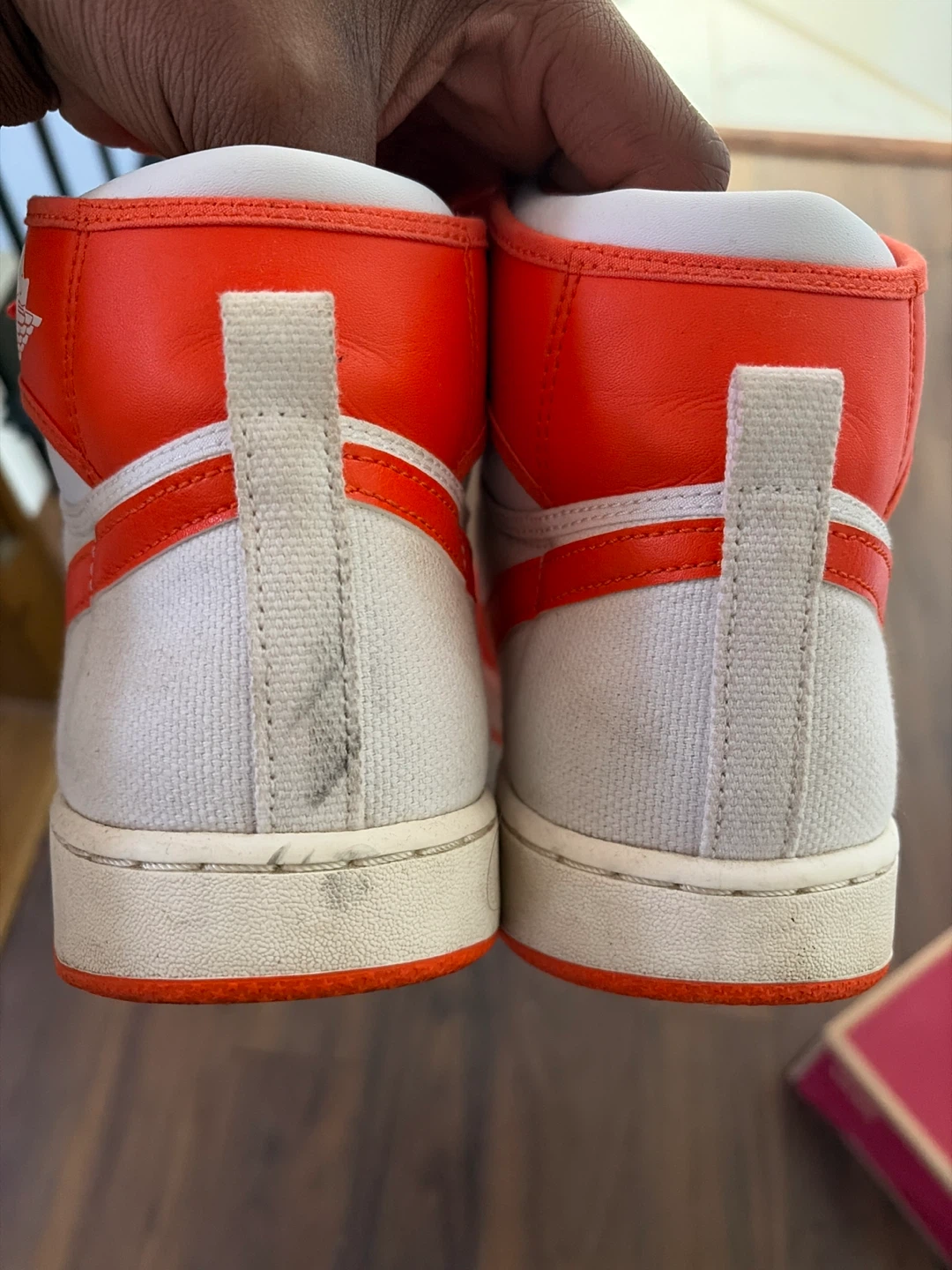 Nike Air Jordan 1 high SE Orange White High Top Sneakers - photo 4
