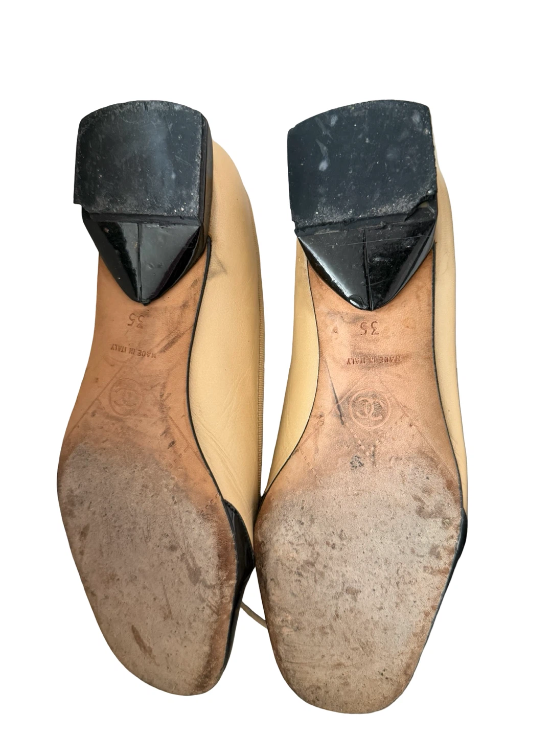 Chanel Ballet Flats - Beige/Black Cap Toe Size 35 - photo 3
