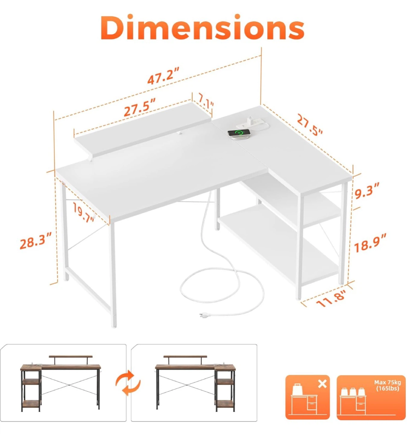 Amazon desk (White) - photo 2