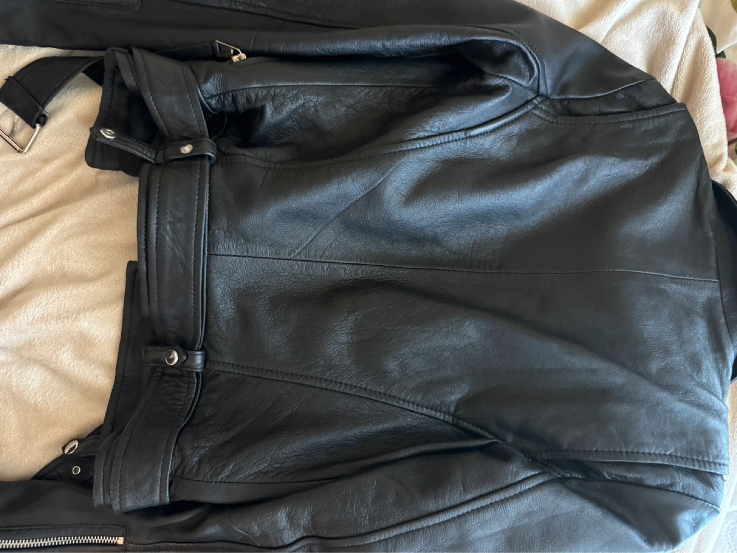 Zara Genuine Leather Moto Jacket XS - photo 4