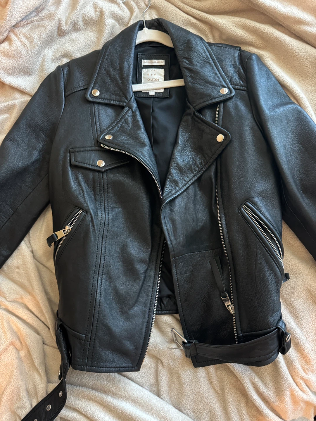 Zara Genuine Leather Moto Jacket XS - photo 2