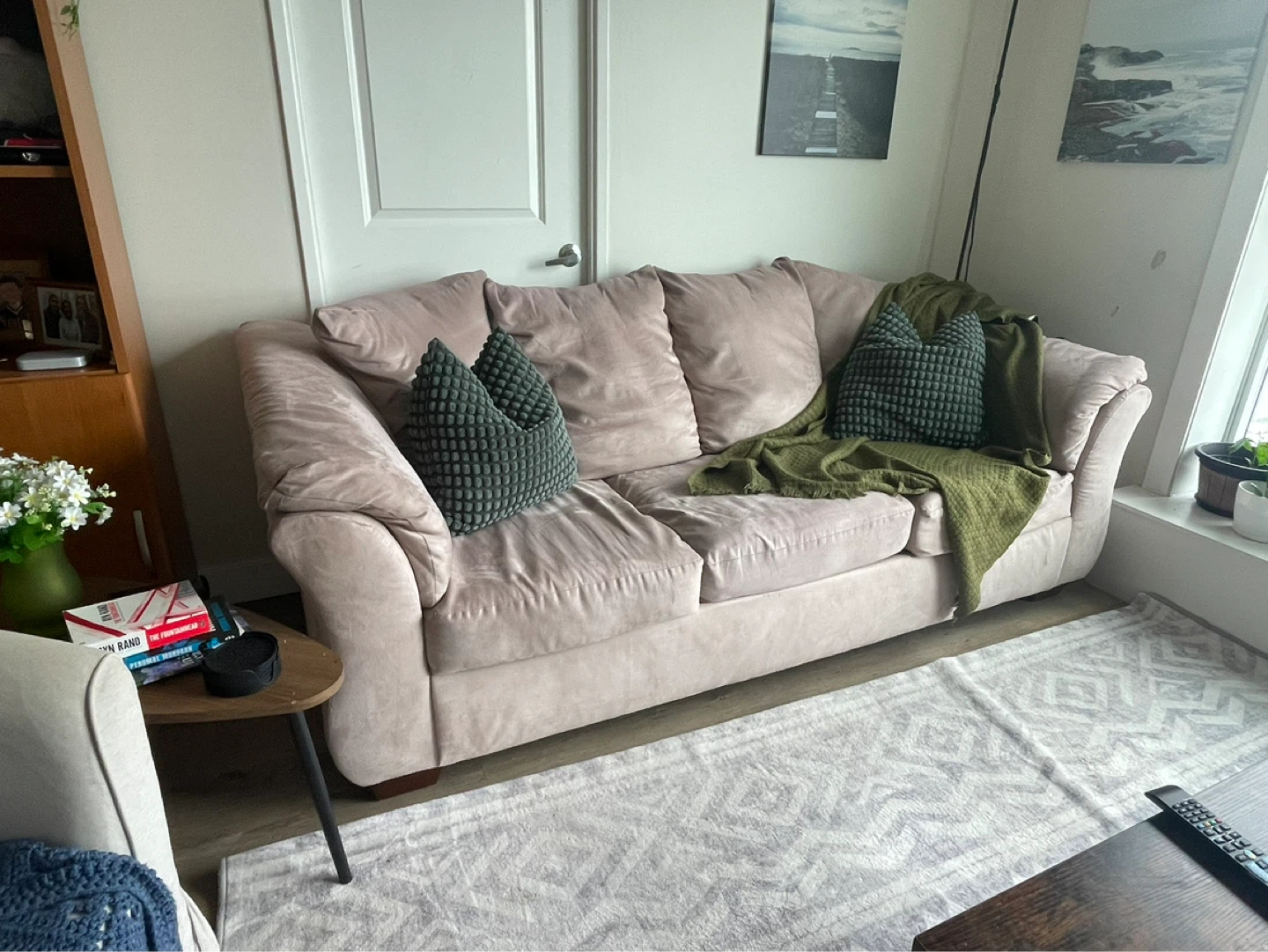 Moving Sale - Beige 3 seater Sofa with Pull out Bed - photo 2