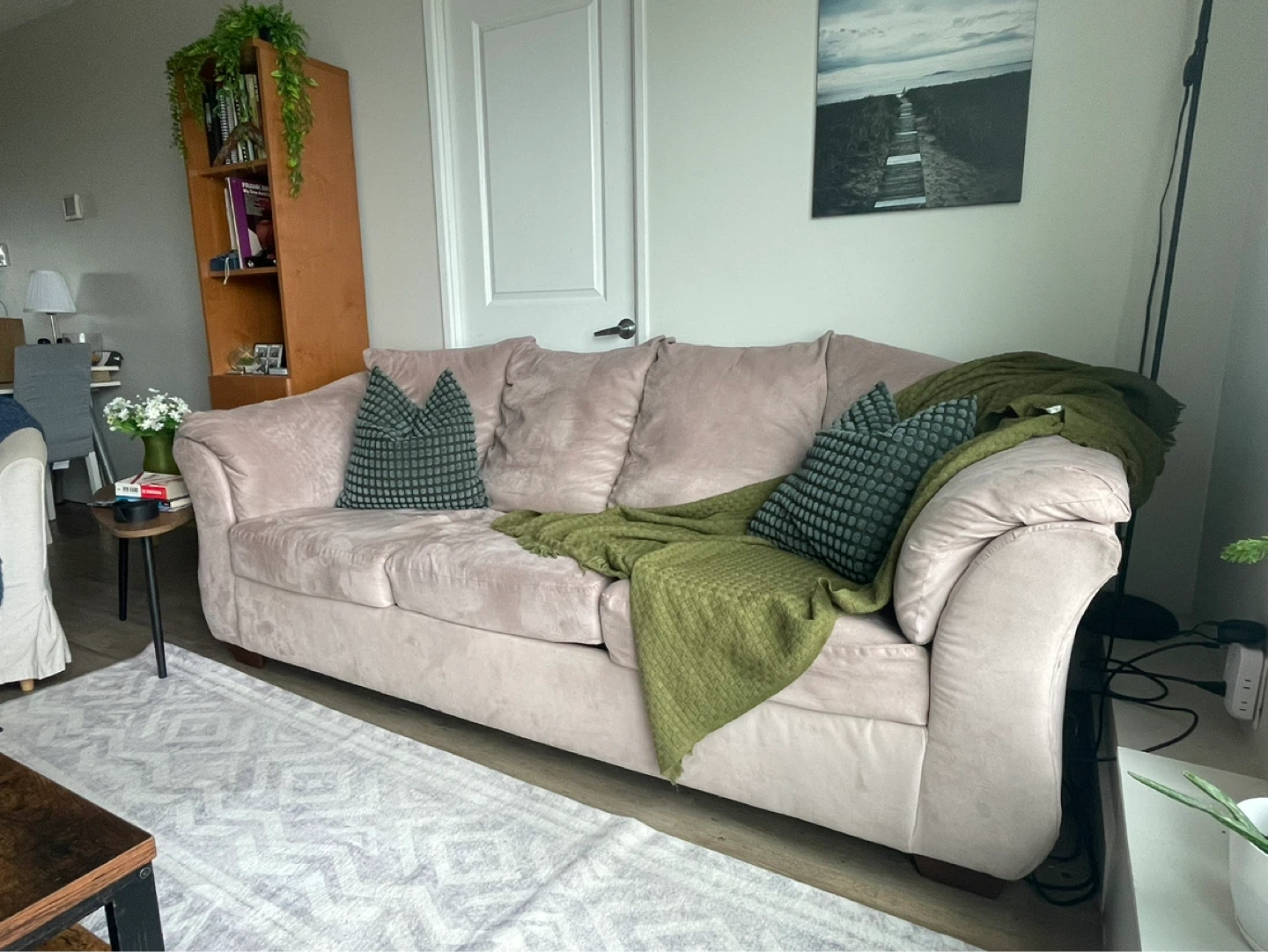 Moving Sale - Beige 3 seater Sofa with Pull out Bed - photo 3