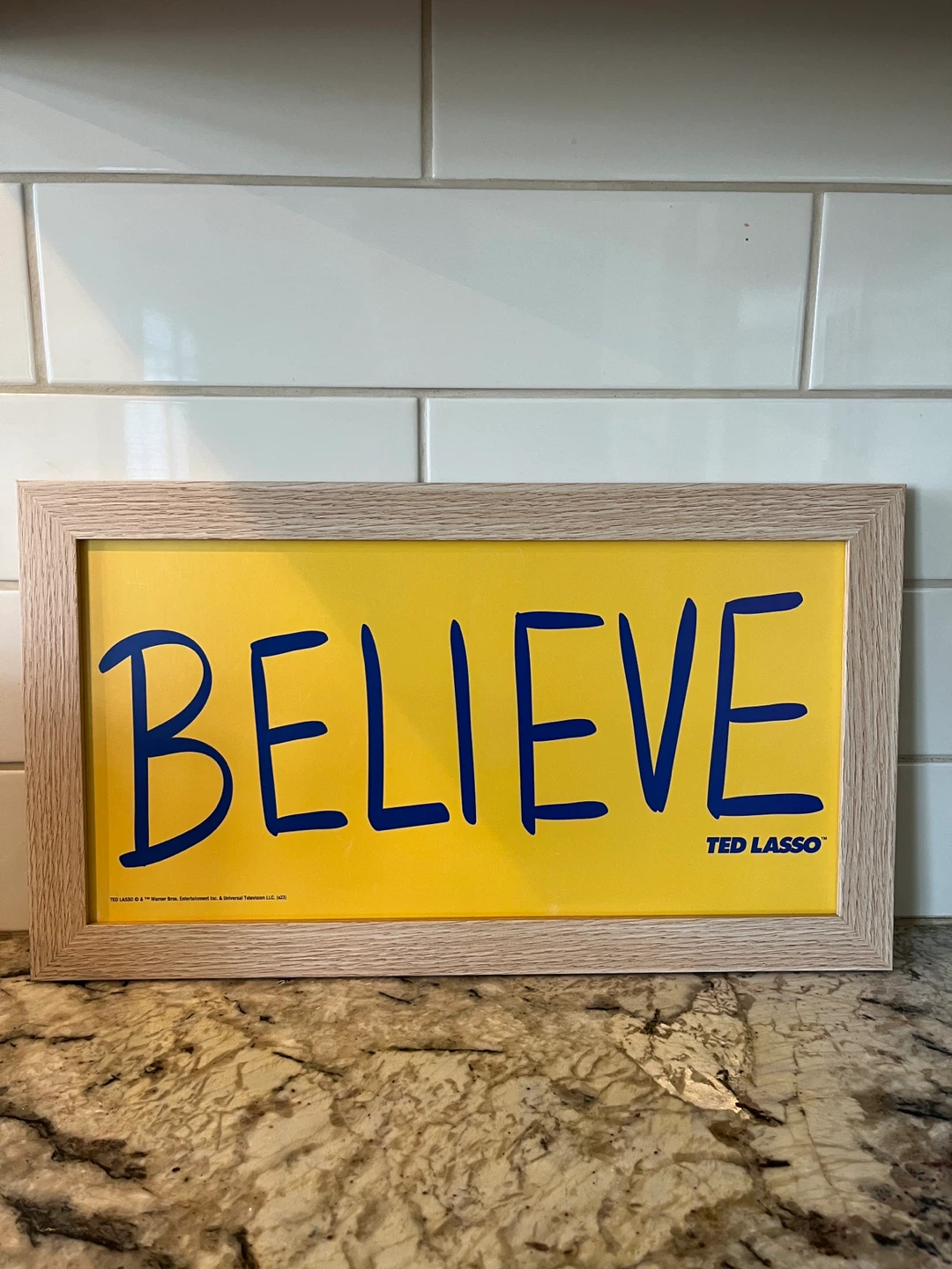 Ted Lasso BELIEVE Framed Wall Sign