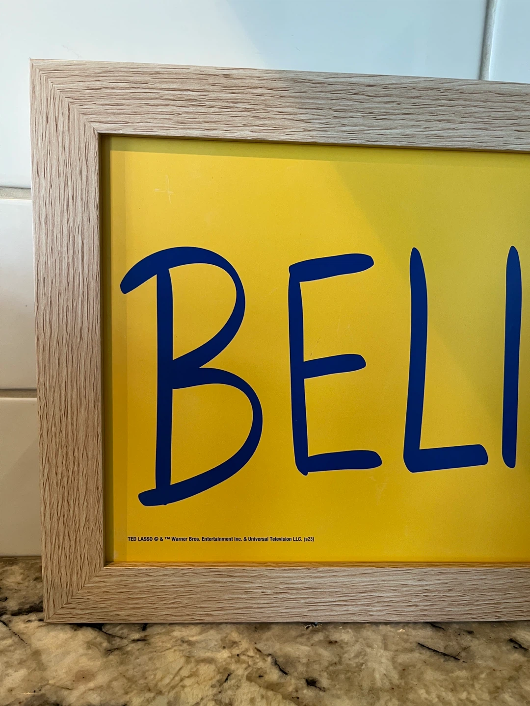 Ted Lasso BELIEVE Framed Wall Sign - photo 3
