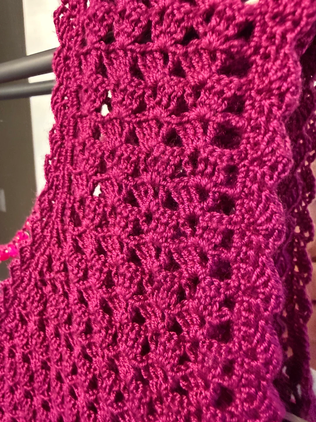Handmade Crocheted Crop Top - Fuchsia - photo 4