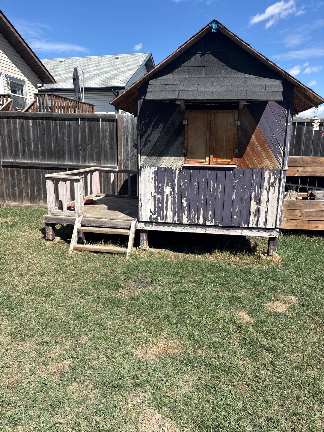 Wooden Playhouse with Porch
